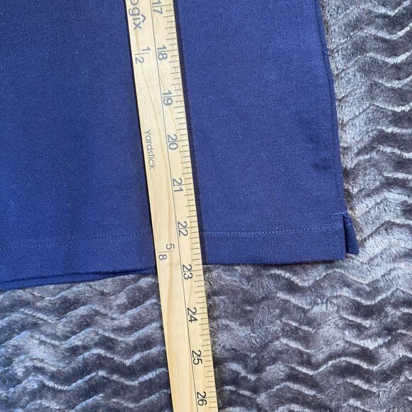 J.Crew Blue Cotton Lace-Up Front 3/4 Sleeve Top ,woomens size XS - Picture 7 of 8